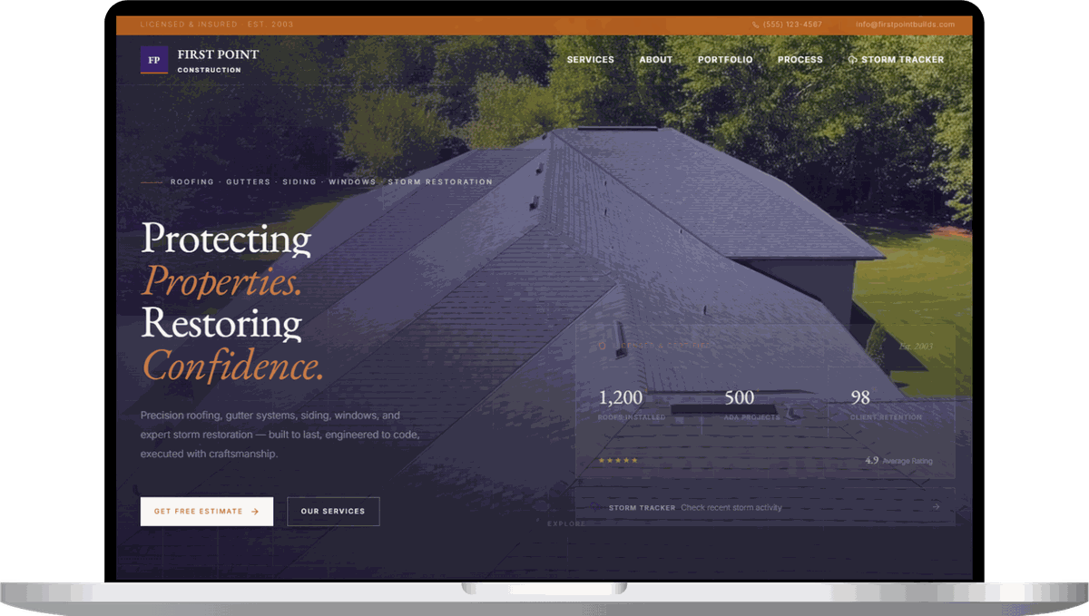 Construction website build