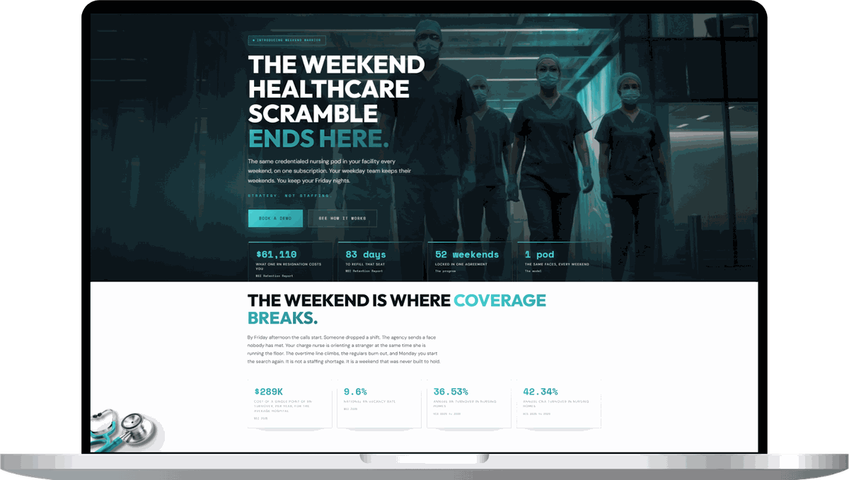 Healthcare Staffing website build