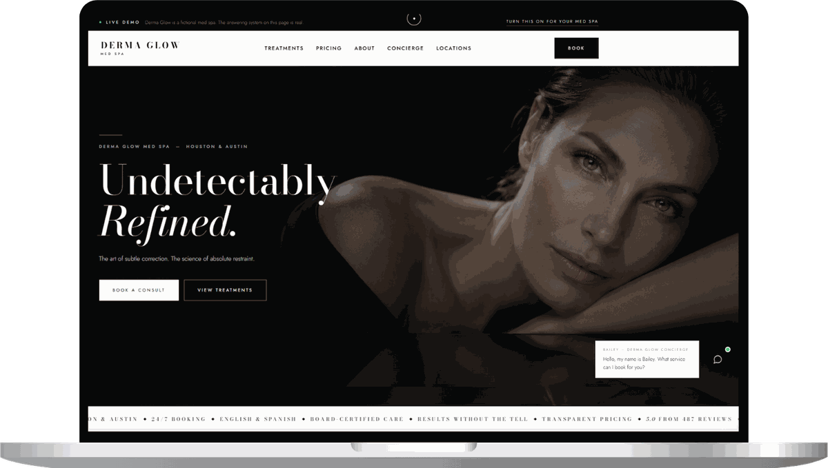 Med Spa website build
